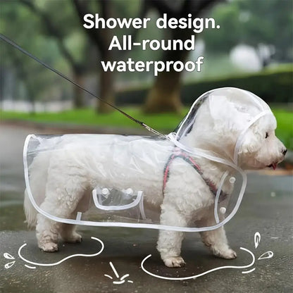 Transparent Dog Raincoat – Waterproof Outdoor Jacket for Small & Medium Dogs