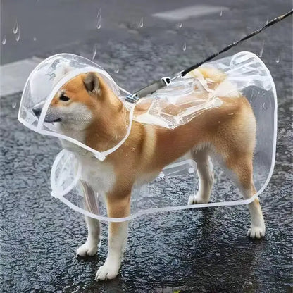 Transparent Dog Raincoat – Waterproof Outdoor Jacket for Small & Medium Dogs