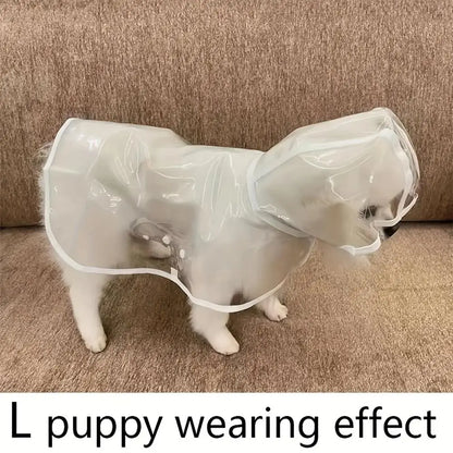 Transparent Dog Raincoat – Waterproof Outdoor Jacket for Small & Medium Dogs